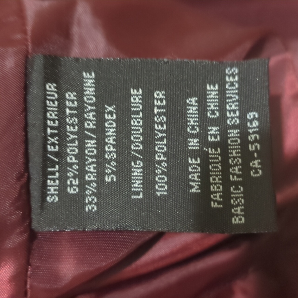 ✅Mario Serrani Italy Elegant Burgundy Women's Jacket Blazer Career Office - Picture 8 of 9